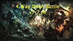 4 way DotA battle v7.7 ai .